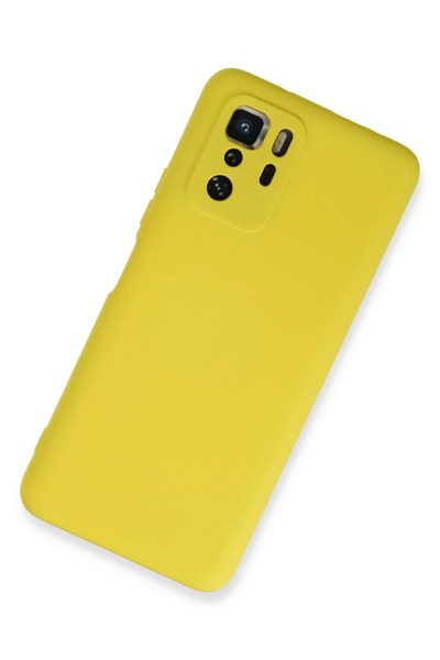 Mey İthalat®   Poco X3 GT Kılıf Nano içi Kadife Silikon - Sarı