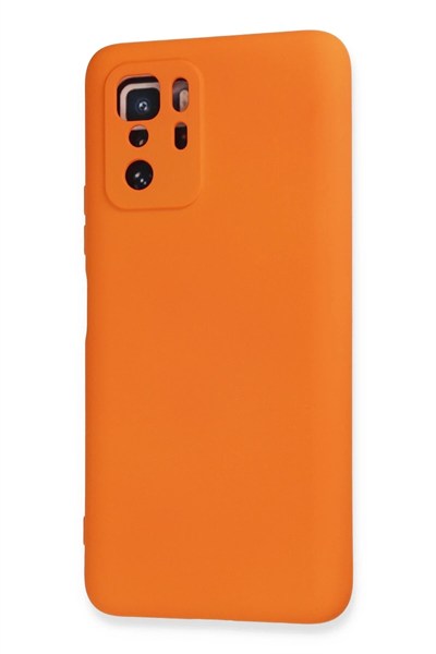 Mey İthalat®   Poco X3 GT Kılıf Nano içi Kadife Silikon - Turuncu