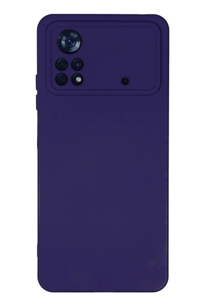 Mey İthalat®   Poco X4 Pro 5G Kılıf Nano içi Kadife Silikon - Mor