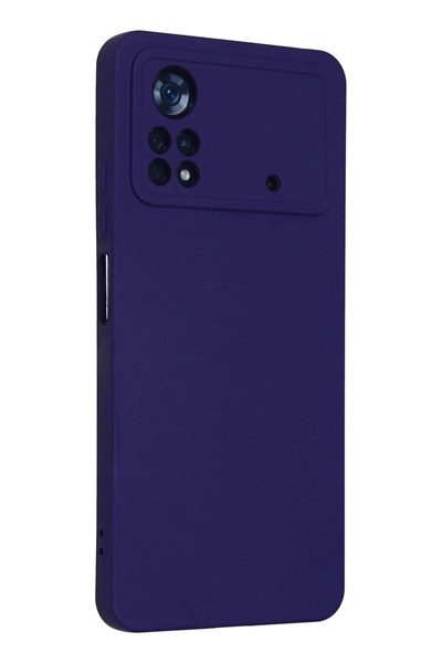 Mey İthalat®   Poco X4 Pro 5G Kılıf Nano içi Kadife Silikon - Mor