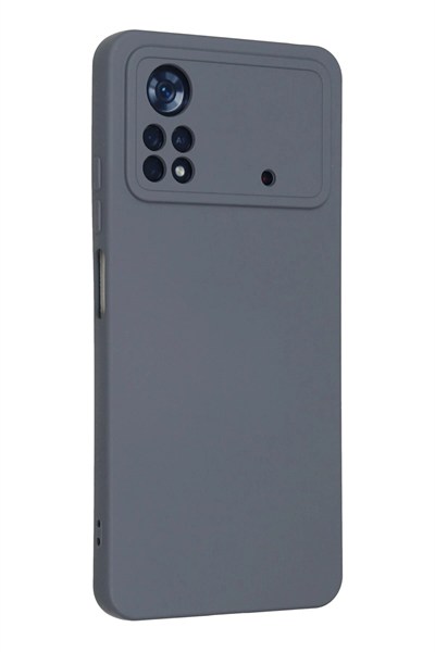 Mey İthalat®   Poco X4 Pro 5G Kılıf Nano içi Kadife Silikon - Gri