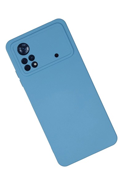Mey İthalat®   Poco X4 Pro 5G Kılıf Nano içi Kadife Silikon - Mavi