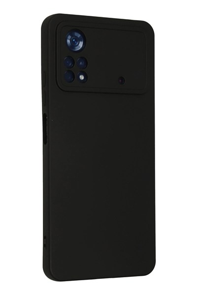 Mey İthalat®   Poco X4 Pro 5G Kılıf Nano içi Kadife Silikon - Siyah