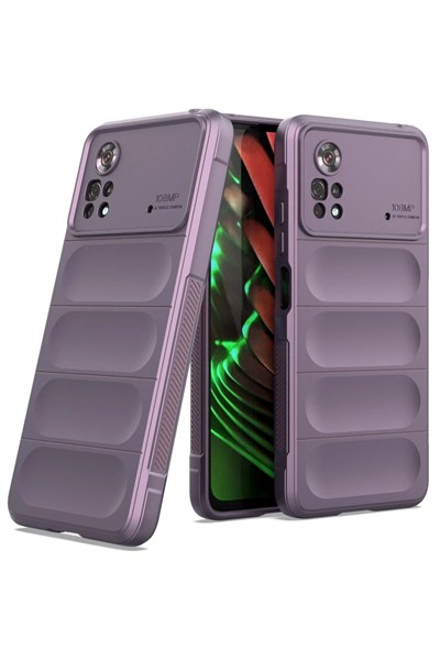 Mey İthalat®   Poco X4 Pro 5G Kılıf Optimum Silikon - Mor