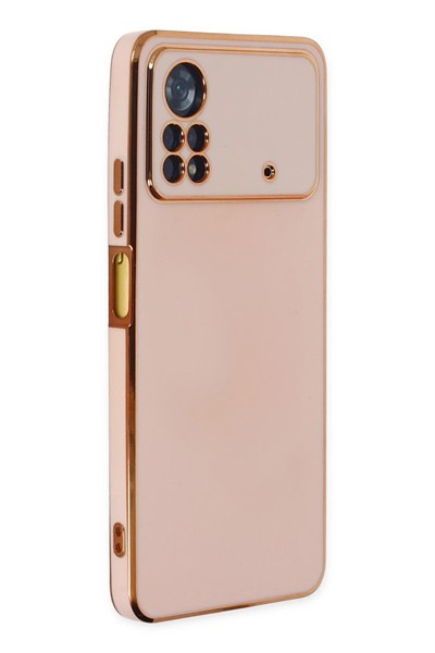Mey İthalat®   Poco X4 Pro 5G Kılıf Volet Silikon - Pembe