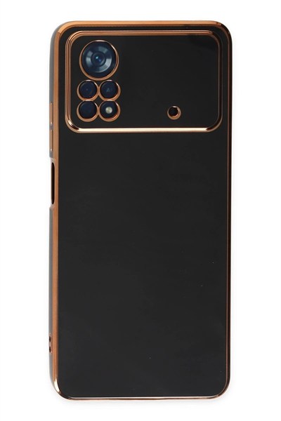Mey İthalat®   Poco X4 Pro 5G Kılıf Volet Silikon - Siyah