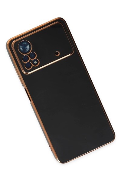 Mey İthalat®   Poco X4 Pro 5G Kılıf Volet Silikon - Siyah
