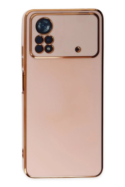 Mey İthalat®   Poco X4 Pro 5G Kılıf Volet Silikon - Pembe