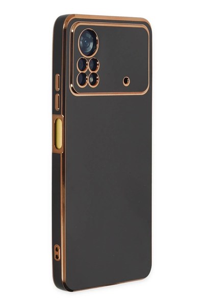 Mey İthalat®   Poco X4 Pro 5G Kılıf Volet Silikon - Siyah