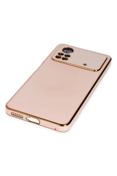 Mey İthalat®   Poco X4 Pro 5G Kılıf Volet Silikon - Pembe