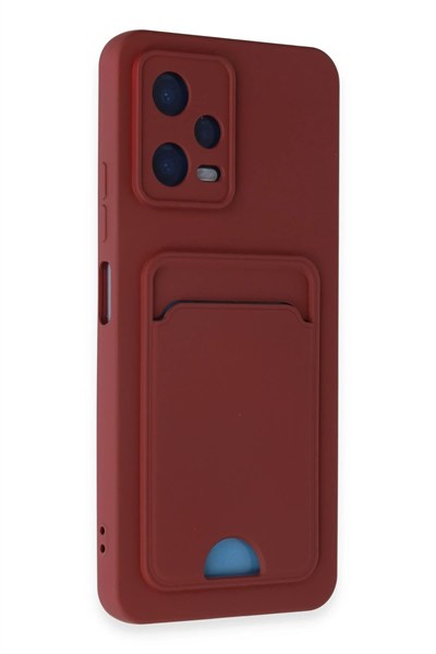 Mey İthalat®   Poco X5 5G Kılıf Kelvin Kartvizitli Silikon - Bordo