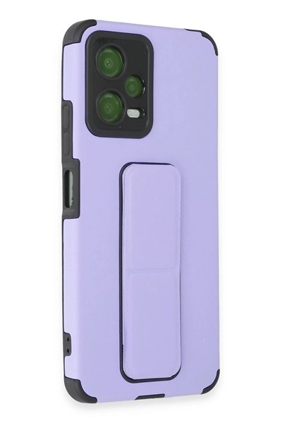 Mey İthalat®   Poco X5 5G Kılıf Mega Standlı Silikon - Lila