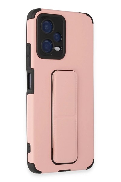 Mey İthalat®   Poco X5 5G Kılıf Mega Standlı Silikon - Pudra
