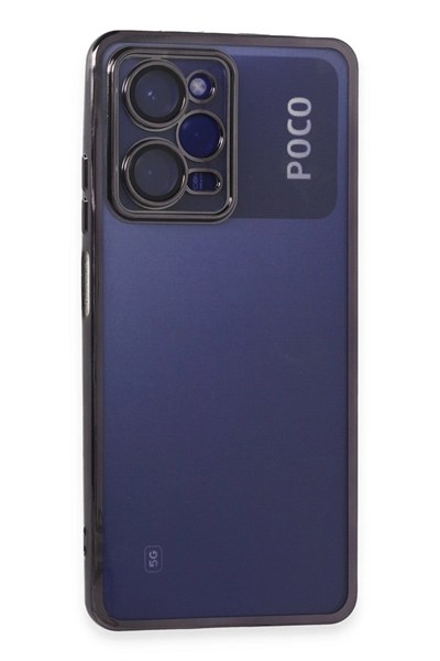 Mey İthalat®   Poco X5 Pro 5G Kılıf  Lensli Silikon - Mor