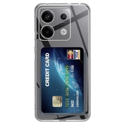 Mey İthalat®   Poco X6 Kılıf Kart Şeffaf Silikon - Şeffaf