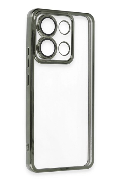 Mey İthalat®   Poco X6 Pro Kılıf  Lensli Silikon - Yeşil