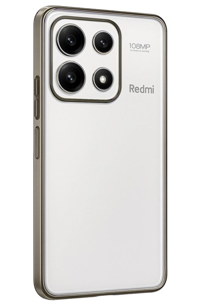 Mey İthalat®   Poco X6 Pro Kılıf  Lensli Silikon - Gold