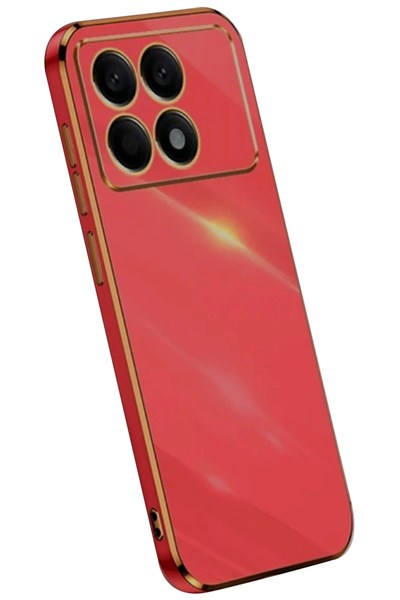 Mey İthalat®   Poco X6 Pro Kılıf Volet Silikon - Kırmızı