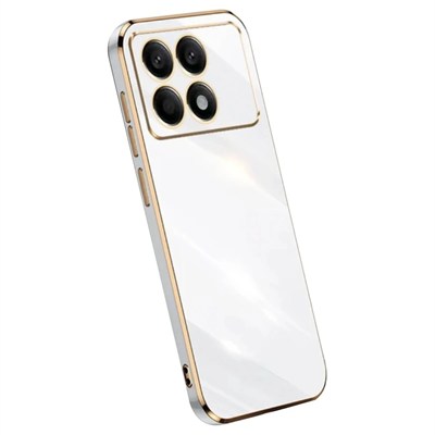 Mey İthalat®   Poco X6 Pro Kılıf Volet Silikon - Beyaz