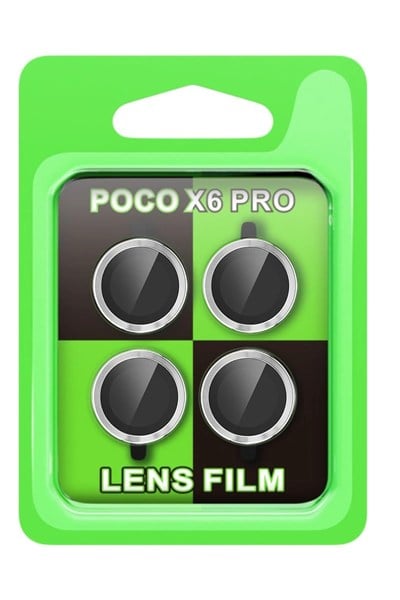 Mey İthalat®   Poco X6 Pro Raze Metal Kamera Lens - Gümüş