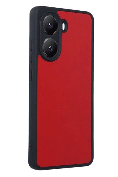 Mey İthalat®   Poco X7 Pro Kılıf Aras Deri Kapak - Kırmızı