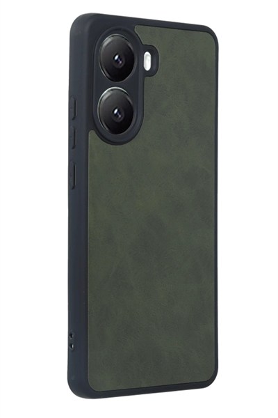 Mey İthalat®   Poco X7 Pro Kılıf Aras Deri Kapak - Koyu Yeşil