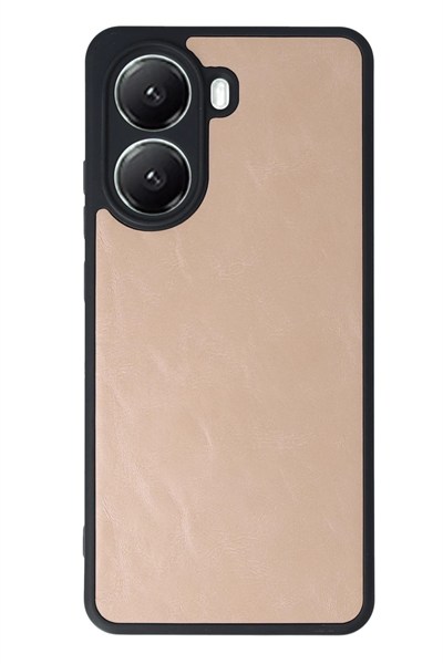 Mey İthalat®   Poco X7 Pro Kılıf Aras Deri Kapak - Pudra