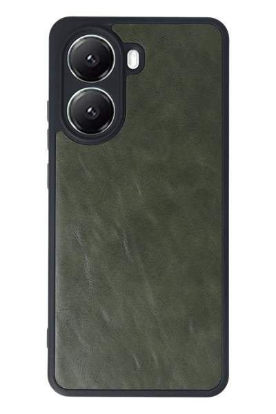 Mey İthalat®   Poco X7 Pro Kılıf Aras Deri Kapak - Koyu Yeşil