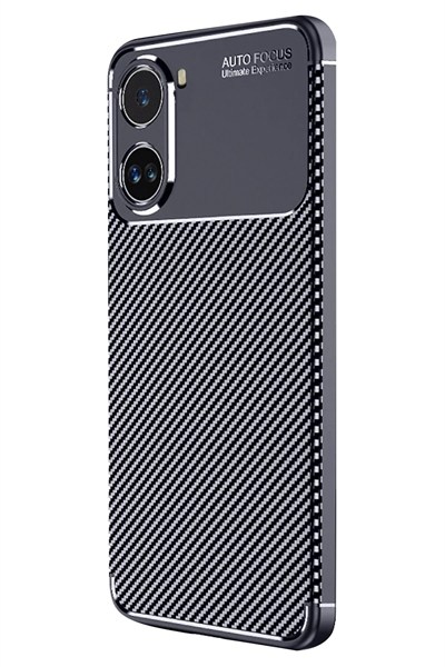 Mey İthalat®   Poco X7 Pro Kılıf Auto Focus Karbon Kapak - Lacivert