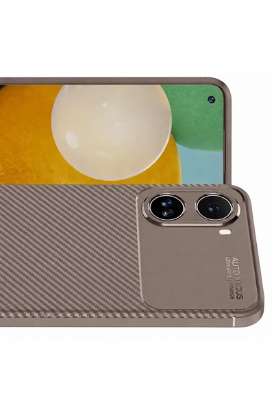 Mey İthalat®   Poco X7 Pro Kılıf Auto Focus Karbon Kapak - Gri