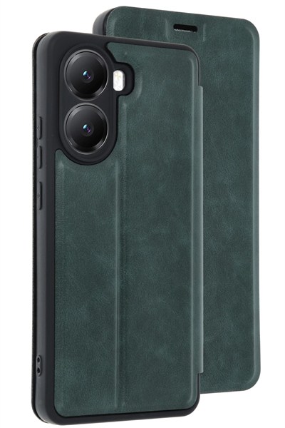 Mey İthalat®   Poco X7 Pro Kılıf Flip Cover - Koyu Yeşil