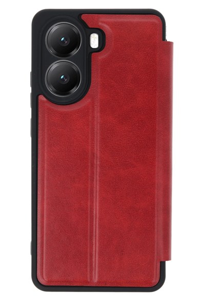 Mey İthalat®   Poco X7 Pro Kılıf Flip Cover - Kırmızı