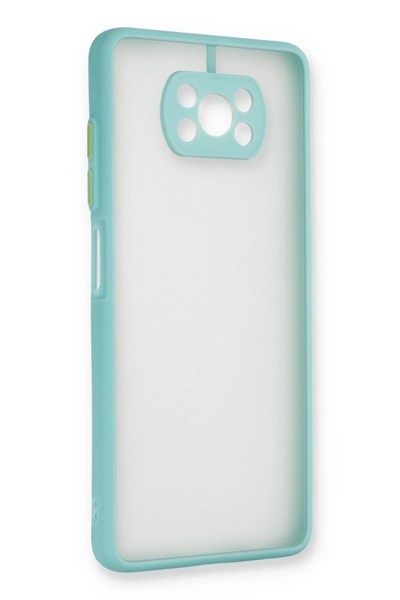 Mey İthalat®   Pocophone X3 Kılıf Montreal Silikon Kapak - Turkuaz