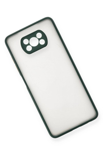 Mey İthalat®   Pocophone X3 Kılıf Montreal Silikon Kapak - Yeşil