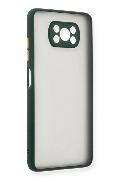 Mey İthalat®   Pocophone X3 Kılıf Montreal Silikon Kapak - Yeşil