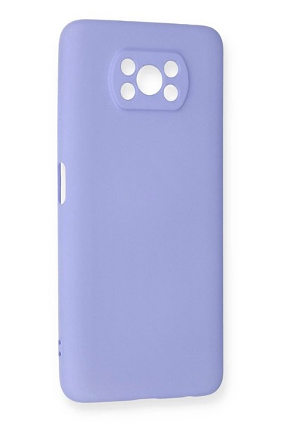 Mey İthalat®   Pocophone X3 Kılıf Nano içi Kadife Silikon - Lila