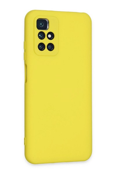 Mey İthalat®   Redmi 10 2022 Kılıf Nano içi Kadife Silikon - Sarı