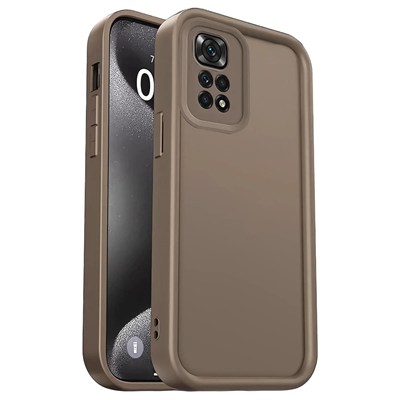 Mey İthalat®   Redmi 10 2022 Kılıf Viera Silikon - Kahverengi