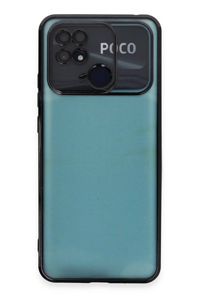 Mey İthalat®   Redmi 10C Kılıf  Lensli Silikon - Siyah