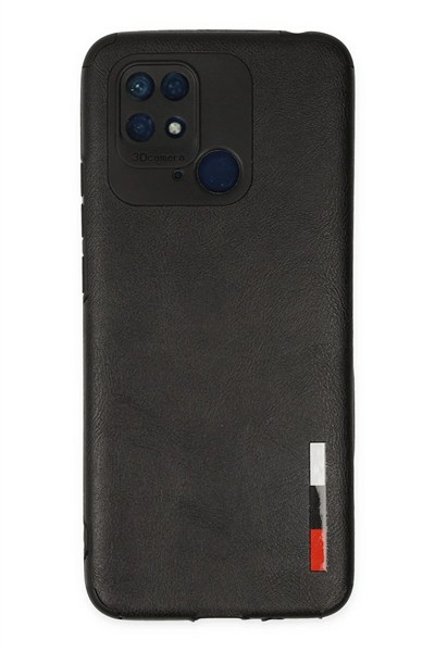 Mey İthalat®   Redmi 10C Kılıf Loop Deri Silikon - Siyah