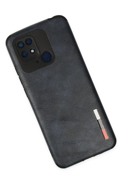 Mey İthalat®   Redmi 10C Kılıf Loop Deri Silikon - Lacivert