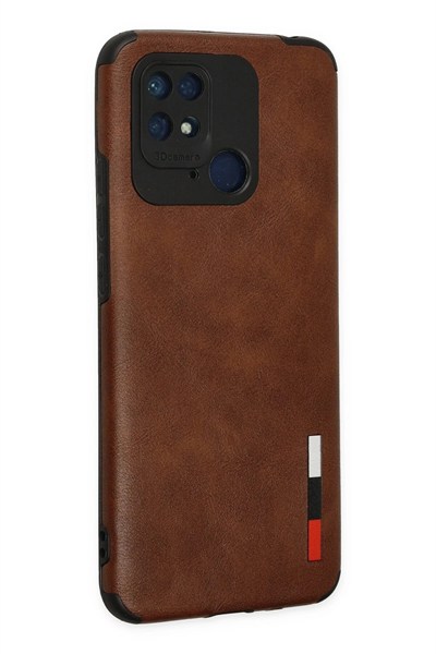 Mey İthalat®   Redmi 10C Kılıf Loop Deri Silikon - Kahverengi