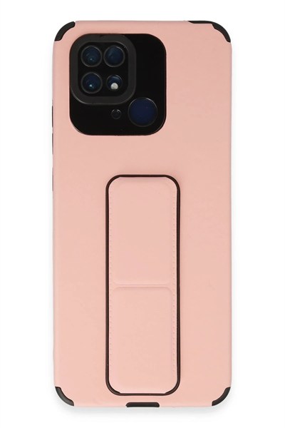 Mey İthalat®   Redmi 10C Kılıf Mega Standlı Silikon - Pudra
