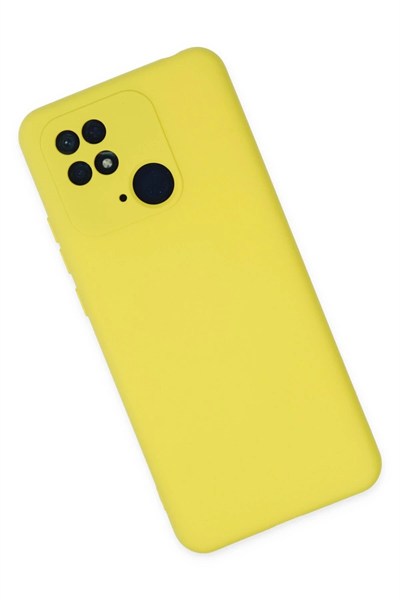 Mey İthalat®   Redmi 10C Kılıf Nano içi Kadife Silikon - Sarı