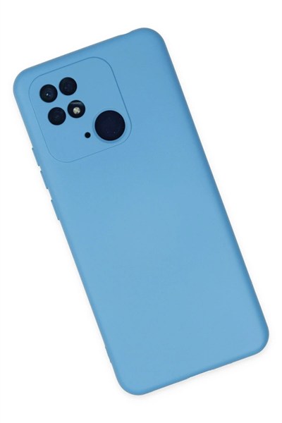 Mey İthalat®   Redmi 10C Kılıf Nano içi Kadife Silikon - Mavi