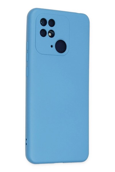 Mey İthalat®   Redmi 10C Kılıf Nano içi Kadife Silikon - Mavi