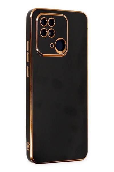 Mey İthalat®   Redmi 10C Kılıf Volet Silikon - Siyah