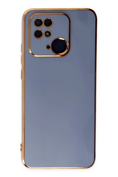 Mey İthalat®   Redmi 10C Kılıf Volet Silikon - Mavi