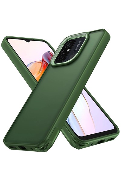 Mey İthalat®   Redmi 12C Kılıf Elegant Kapak - Yeşil