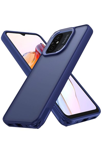 Mey İthalat®   Redmi 12C Kılıf Elegant Kapak - Lacivert